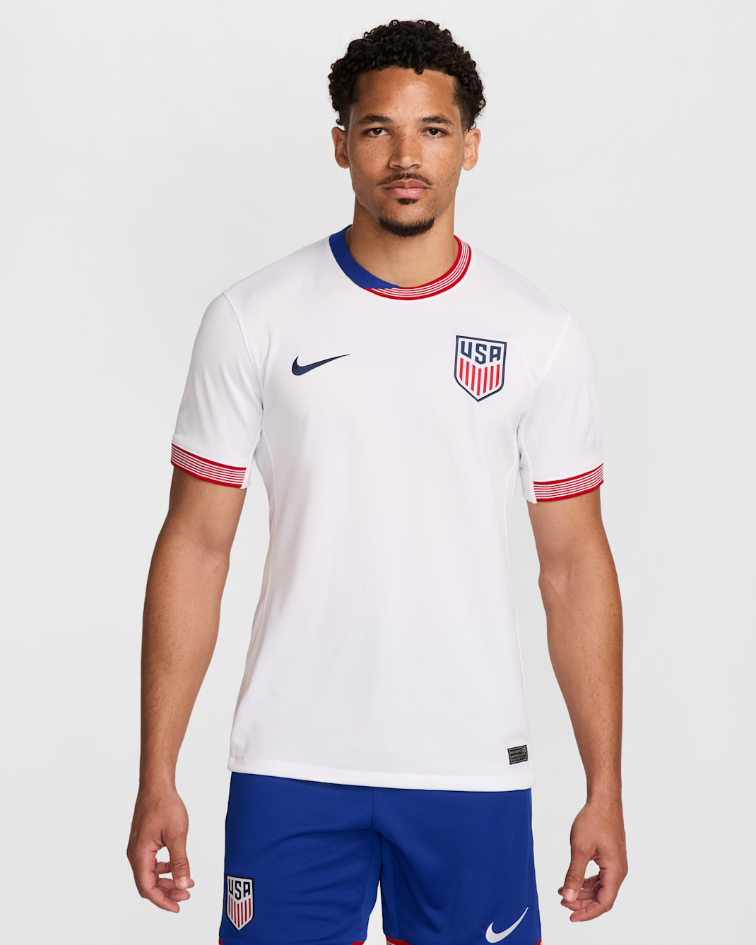 USMNT 2024 Stadium hazai Nike Dri-FIT férfi replika futballmez - Fehér/Fehér