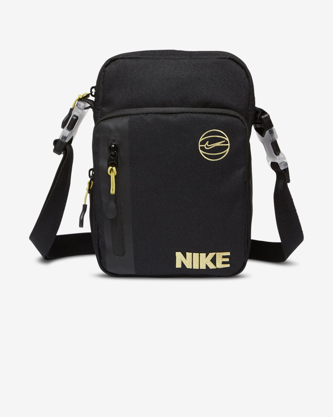 Nike Premium Basketball Cross-Body Bag (4L) - Black/Black/Buff Gold