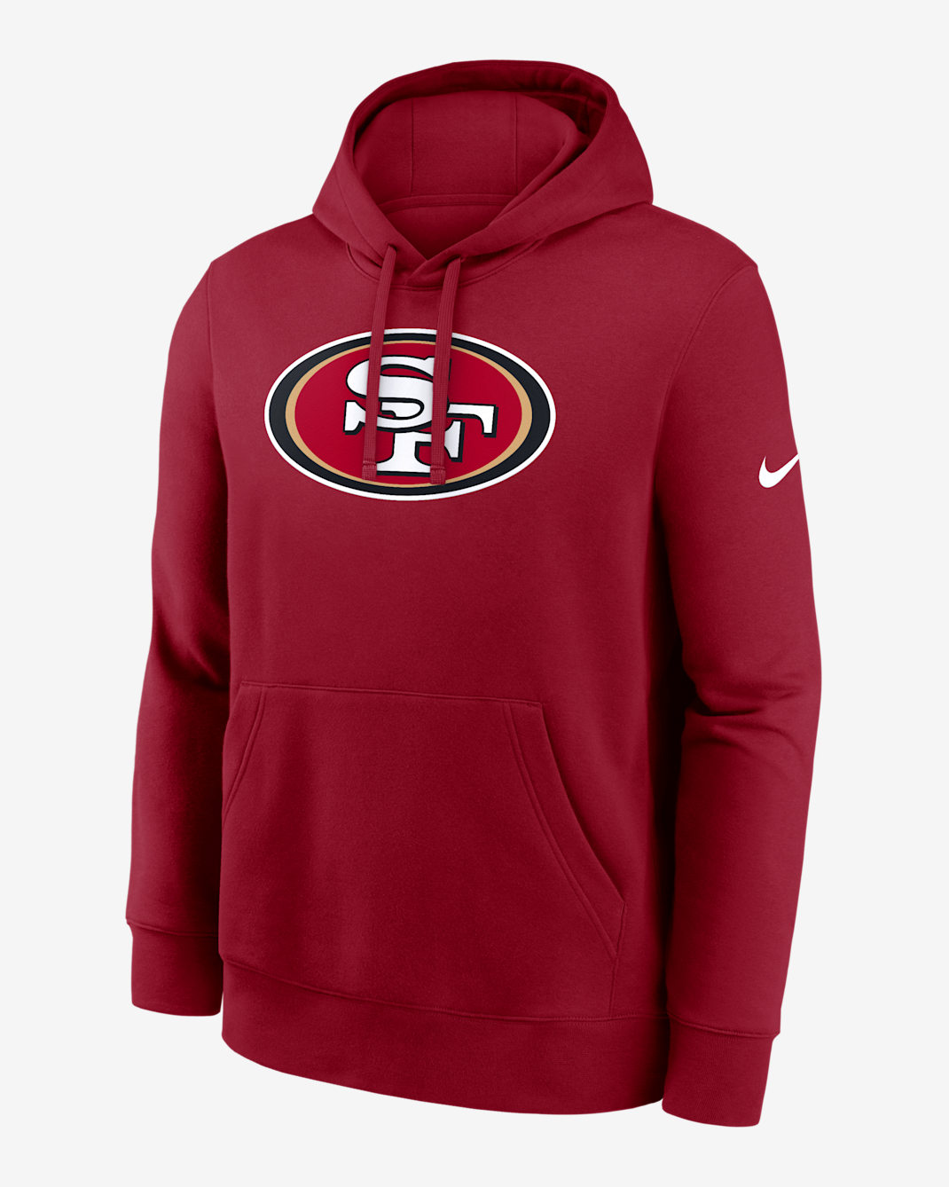 Sudadera con gorro sin cierre Nike de la NFL para hombre San Francisco 49ers Primetime Club Logo - Rojo gimnasio