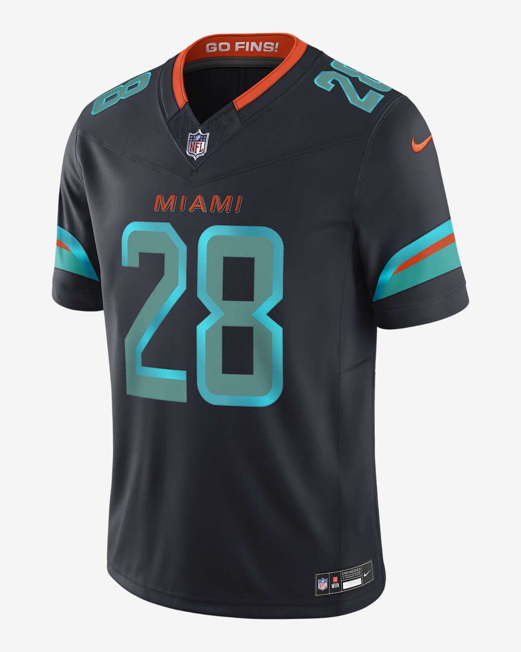 De’Von Achane Miami Dolphins Rivalries Collection Men's Nike Dri-FIT NFL Limited Jersey - Navy