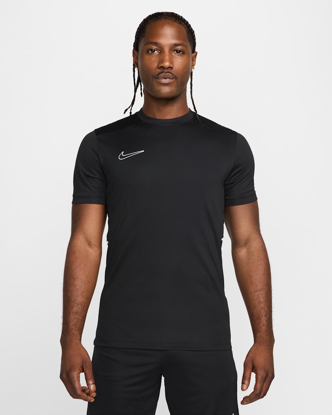 Nike Academy Men's Dri-FIT Short-Sleeve Football Top - Black/Black/White/White