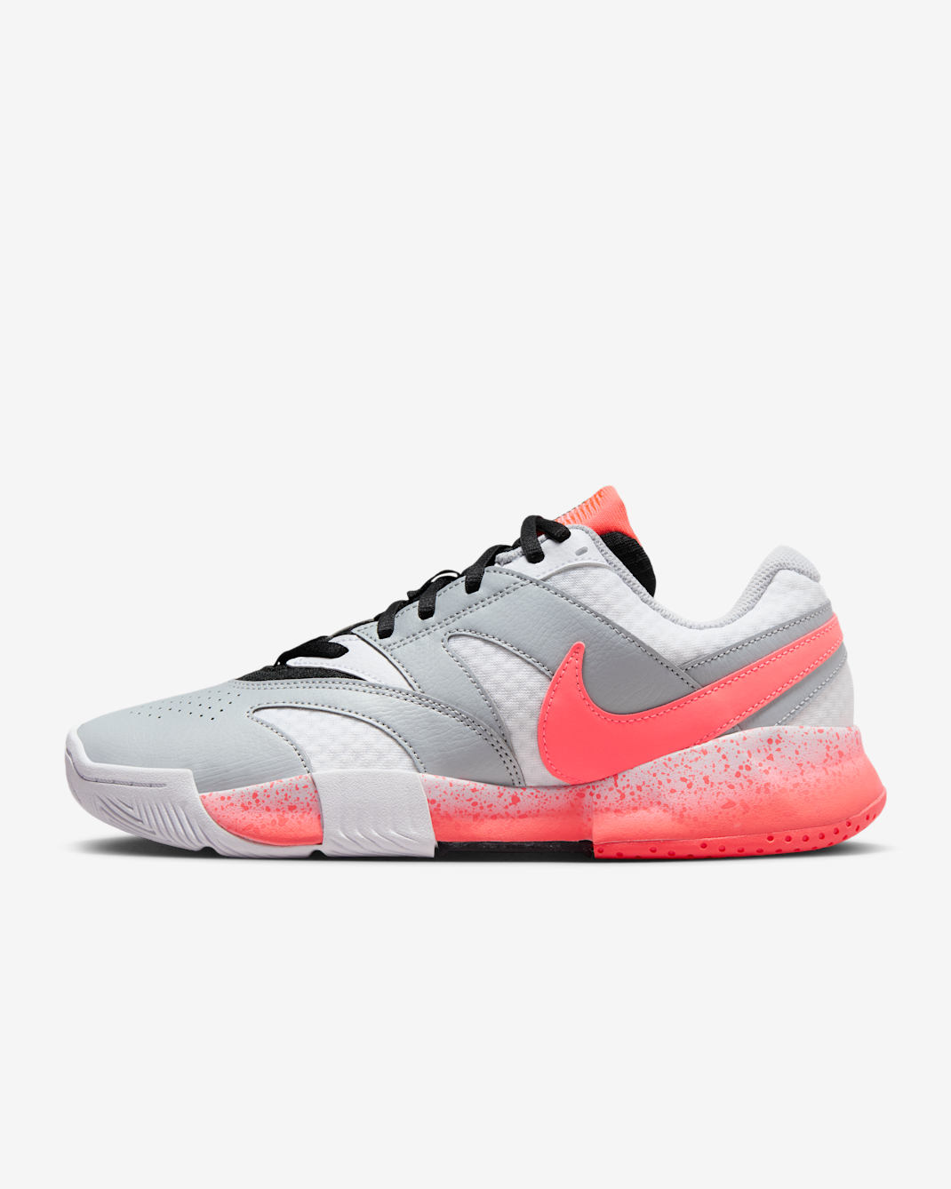 NikeCourt Lite 4 Women's Tennis Shoes - White/Wolf Grey/Hot Lava