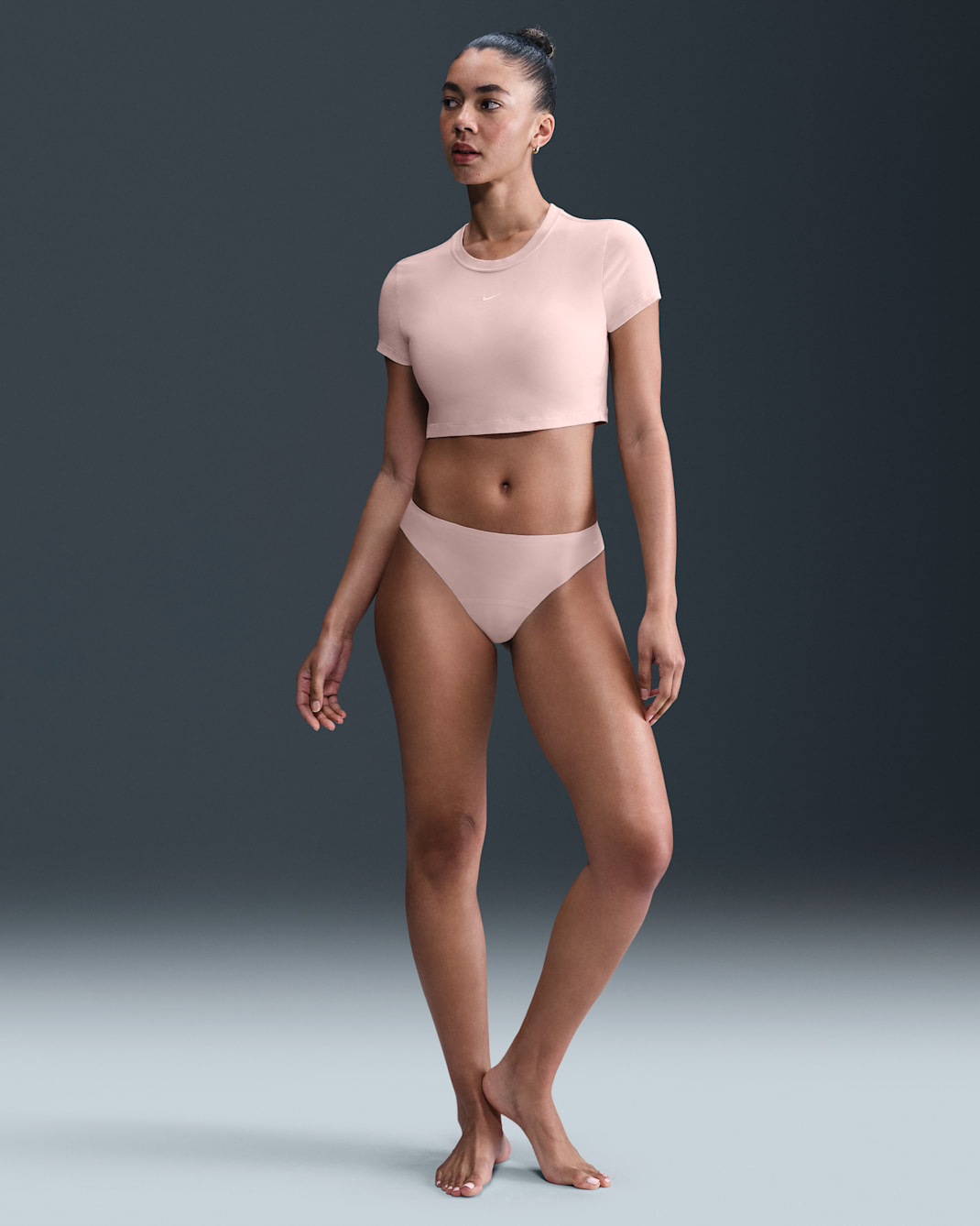 Nike Leak Protection: Period Women's Thong Underwear - Particle Beige/White