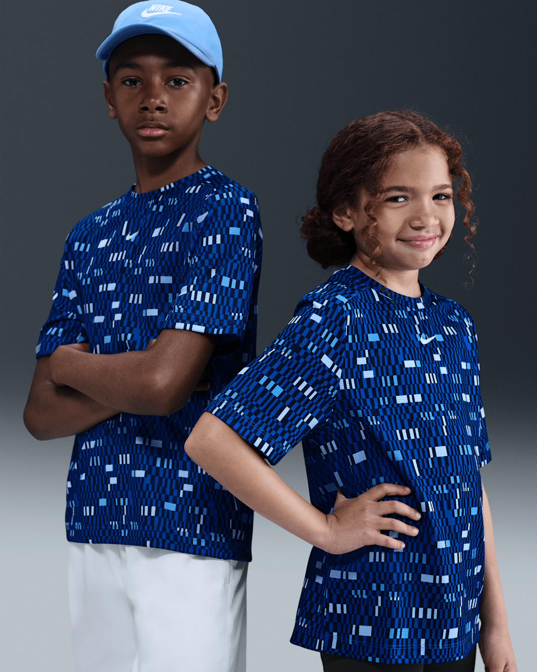 Nike Multi Older Kids' (Boys') Dri-FIT Short-Sleeve Top - Game Royal/White