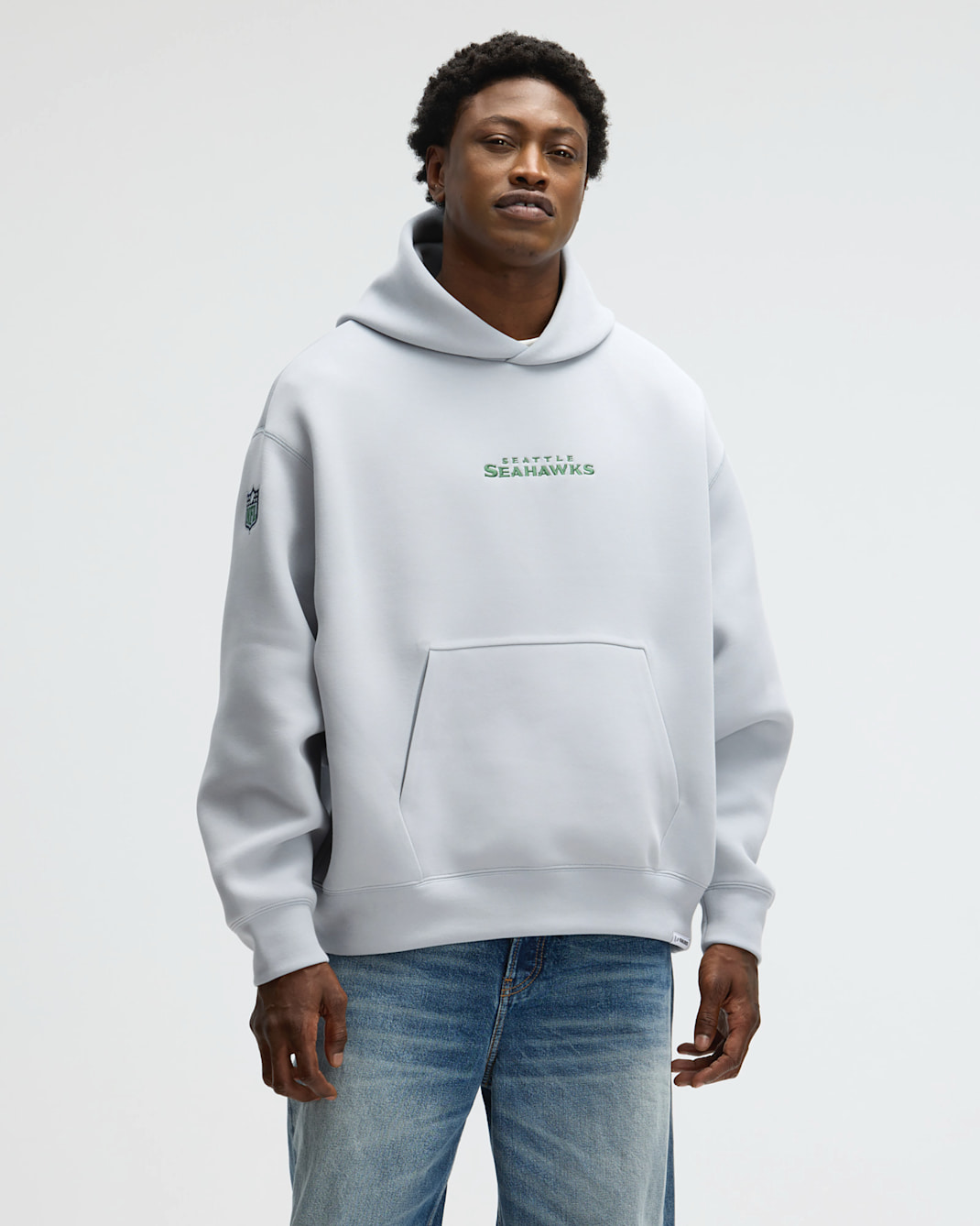 Sudadera con gorro sin cierre Nike de la NFL para hombre Seattle Seahawks Rivalries Collection Oversized Tech Fleece - Gris