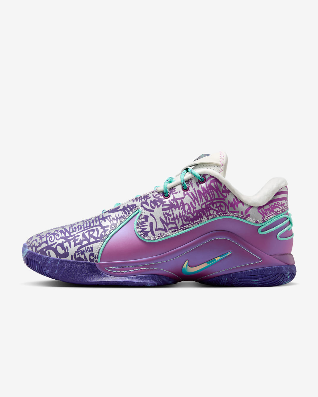 LeBron XXII EP 籃球鞋 - Soft Pearl/Vivid Purple/Court Purple/Hyper Turquoise