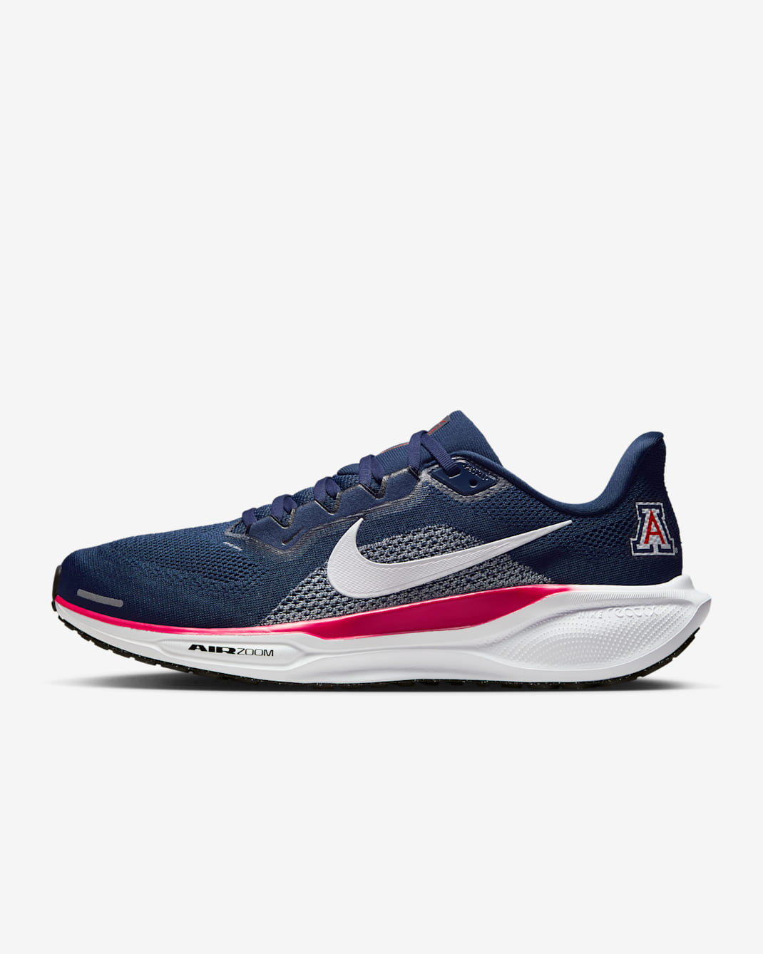 Arizona Pegasus 41 Men's Nike College Road Running Shoes - College Navy/University Red/White