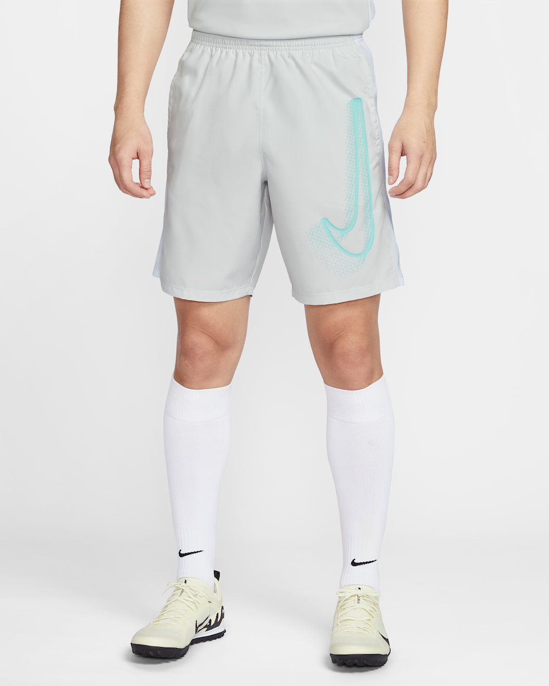 Nike Academy Men's Football Shorts - Photon Dust/White/Dynamic Turquoise