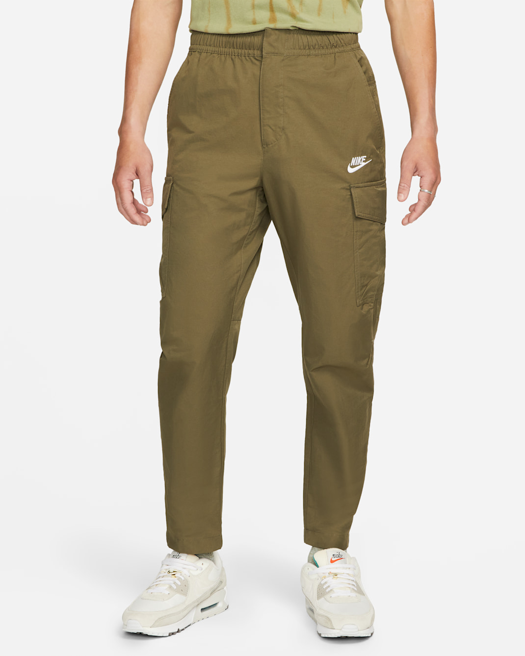 Nike Sportswear Men's Unlined Utility Cargo Trousers - Medium Olive/White
