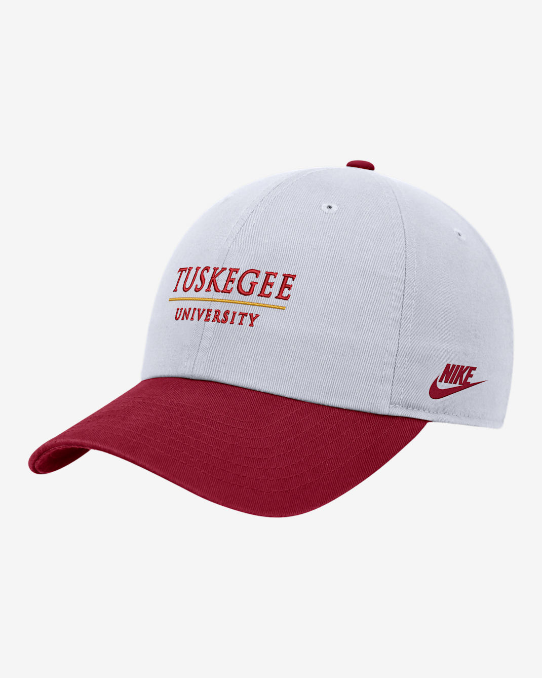 Tuskegee Nike College Adjustable Cap - White