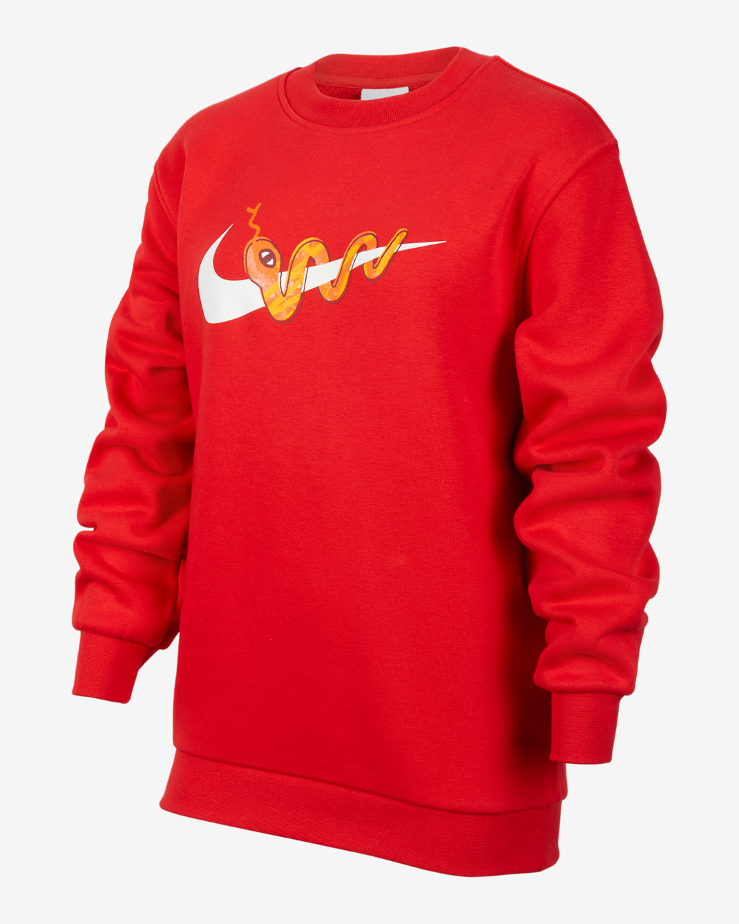 Nike Sportswear Club Older Kids' Fleece Crew-Neck Sweatshirt - University Red