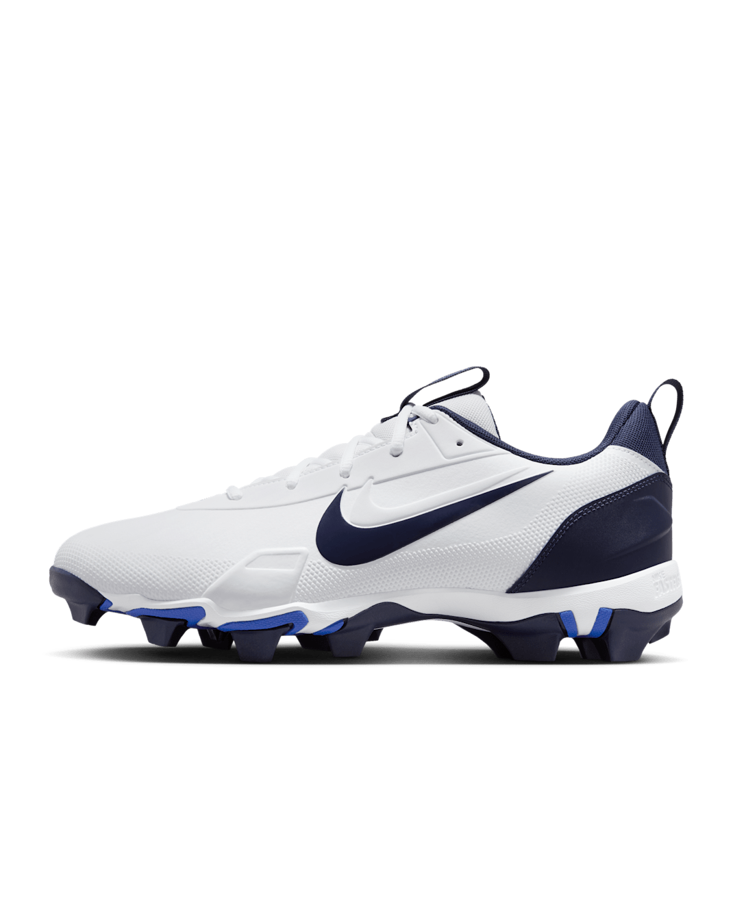 Nike Force Trout 9 Keystone Baseball Cleats - White/Hyper Royal/Midnight Navy