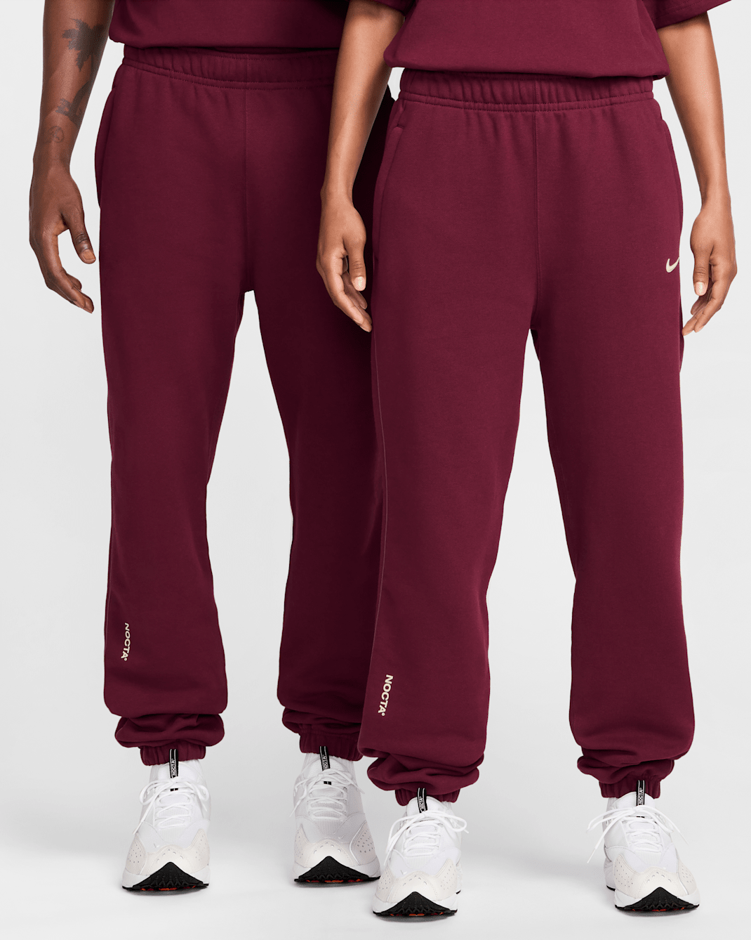 NOCTA NOCTA Fleece CS Tracksuit Bottoms - Dark Beetroot/Citron Tint
