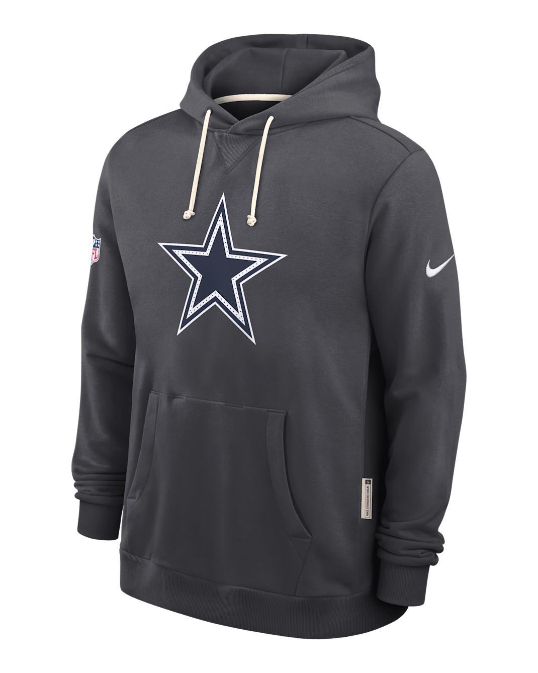 Dallas Cowboys Initial Home Sideline Men's Nike Dri-FIT NFL Pullover Hoodie - Anthracite