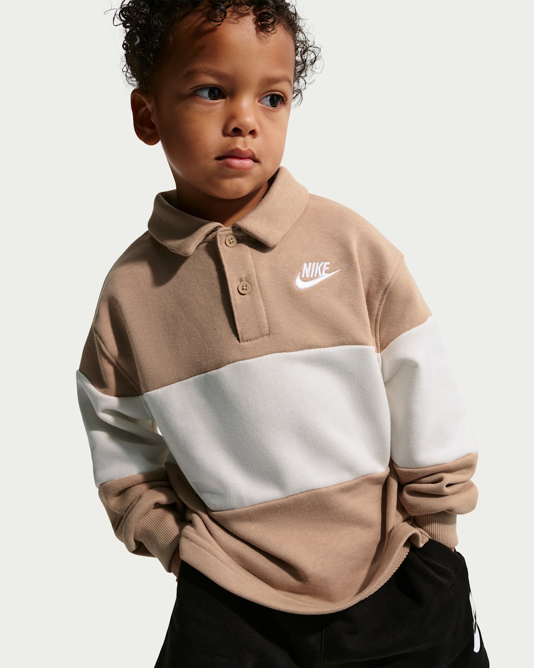 나이키 클럽 유아 프렌치 테리 긴팔 럭비 폴로 - 헴프