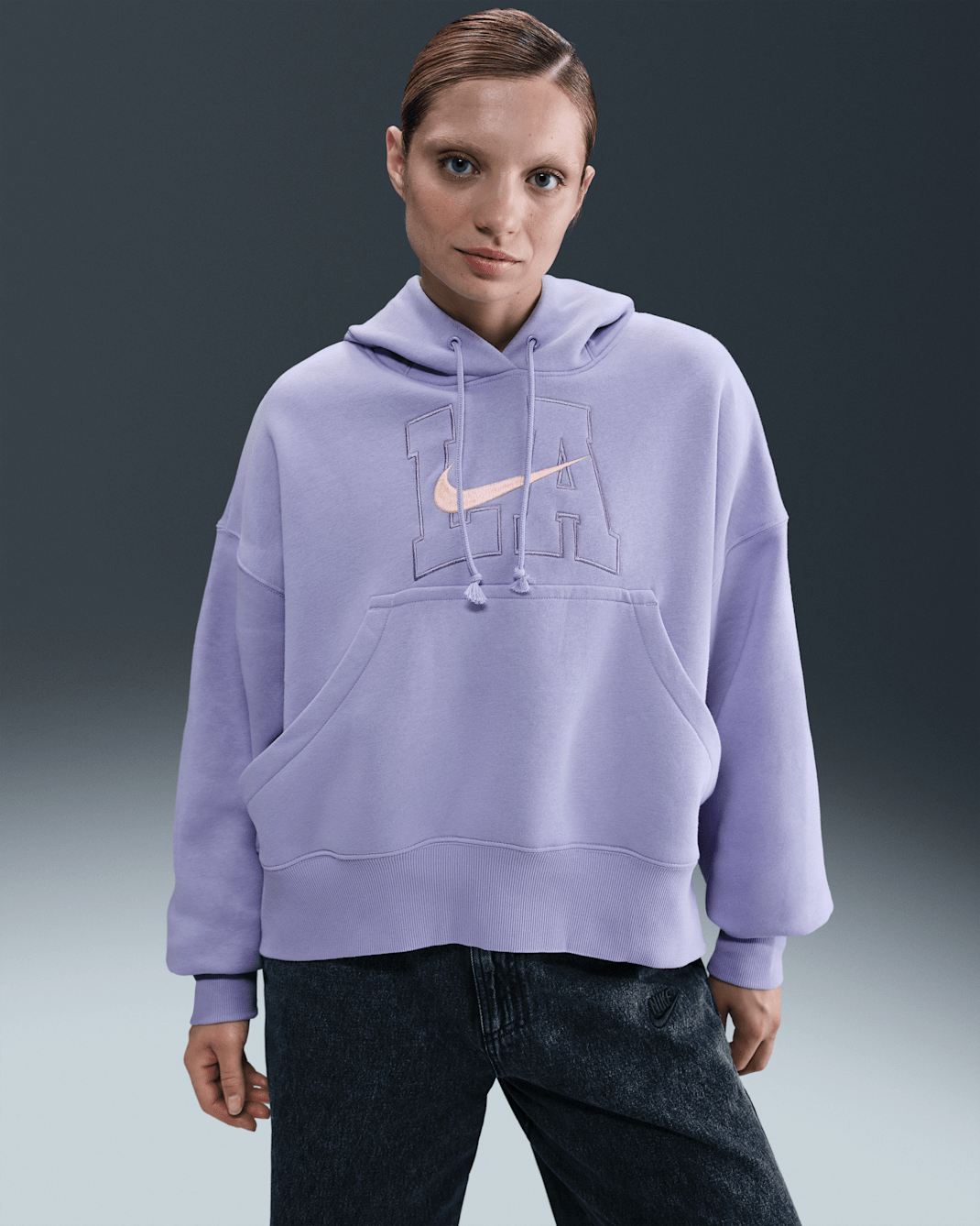 Nike Sportswear Phoenix Fleece Women's Over-Oversized Hoodie - Lilac Ice/Washed Coral/Dusty Amethyst
