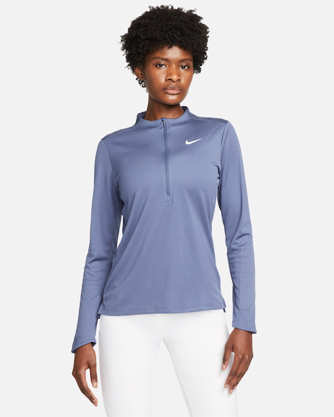 Nike Dri-FIT UV Advantage Women's 1/2-Zip Golf Top - Diffused Blue/White