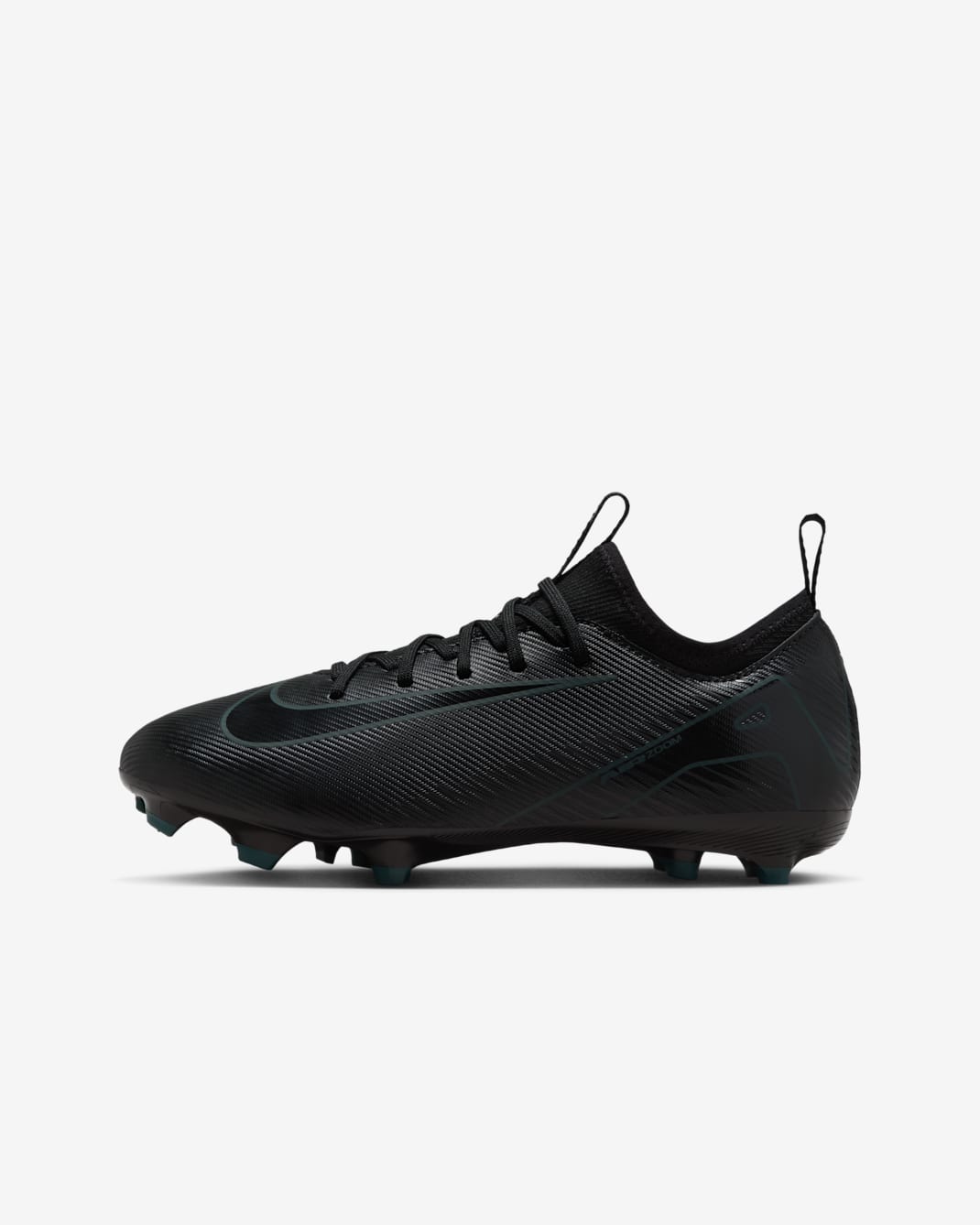 Tacos de fútbol para terrenos múltiples de corte low para niños de preescolar y grandes Nike Jr. Mercurial Vapor 16 Academy - Negro/Jungla intenso/Negro