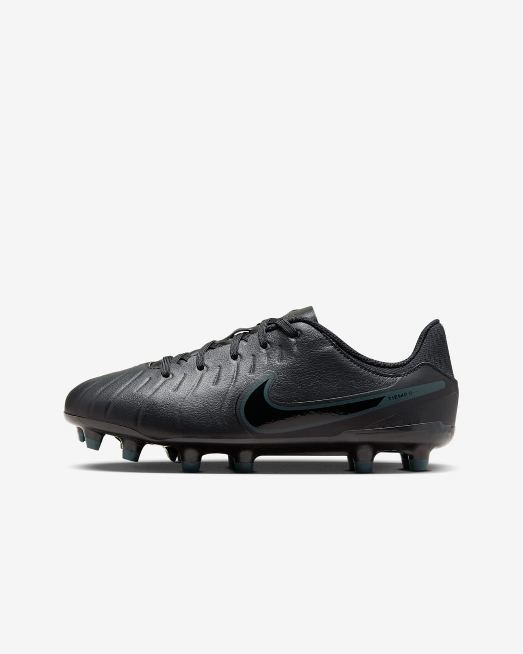 Nike Jr. Tiempo Legend 10 Academy Younger/Older Kids' Multi-Ground Low-Top Football Boot - Black/Deep Jungle/Black