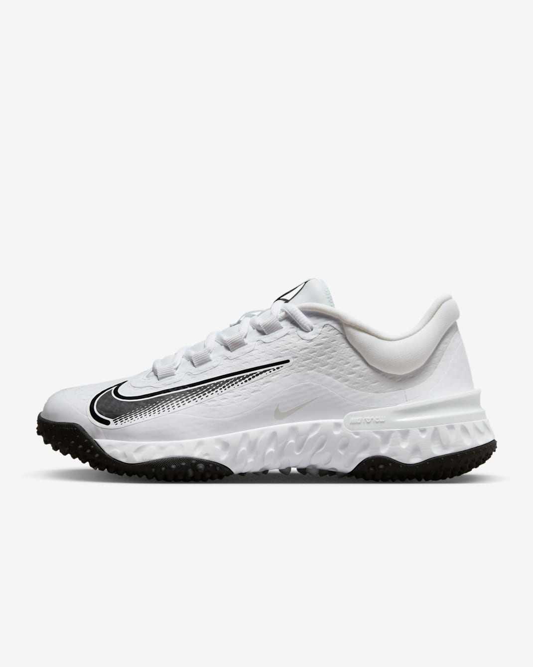 Tenis de softball para mujer Nike Alpha Huarache Elite 4 Turf - Blanco/Polvo fotón/Negro