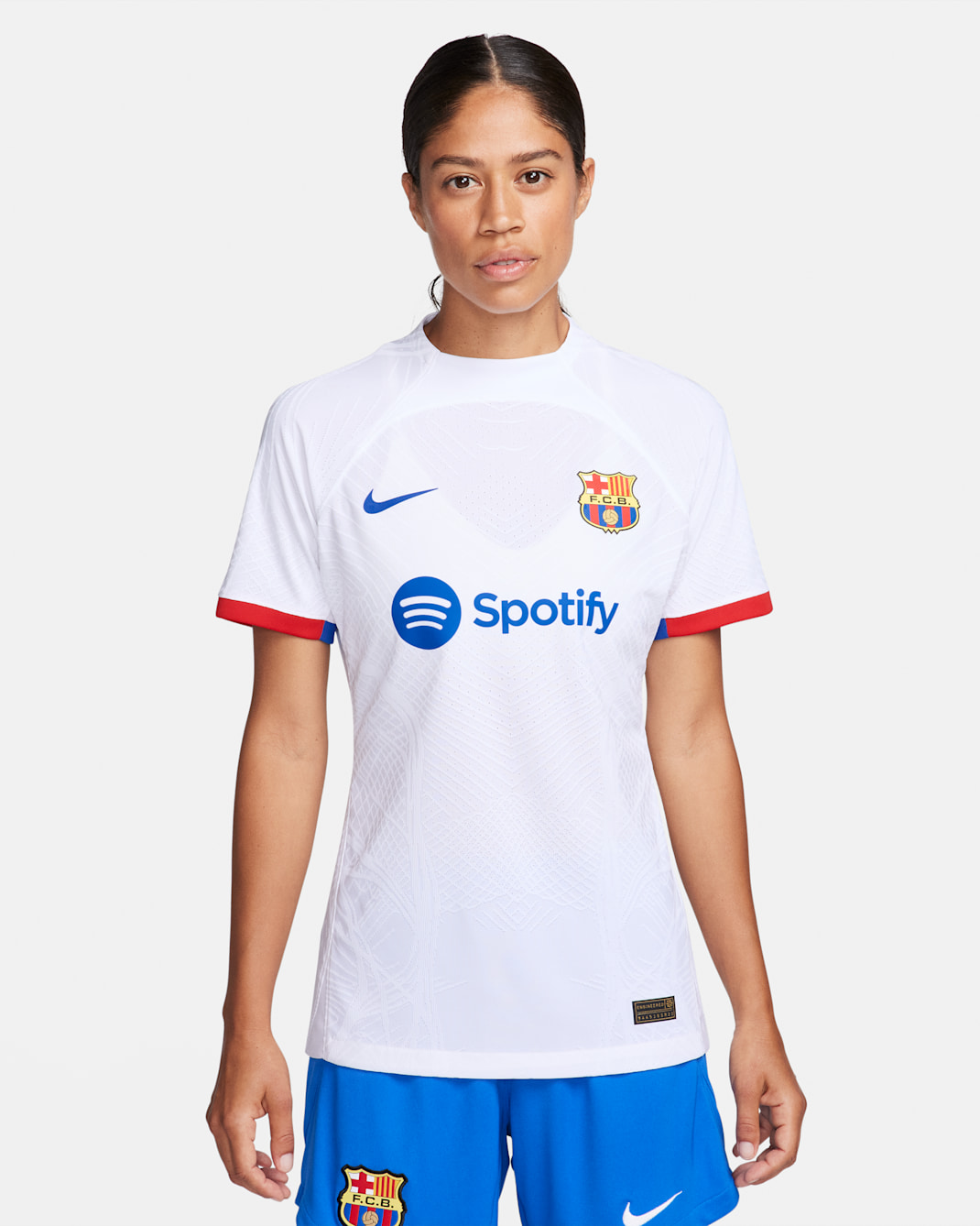 F.C. Barcelona 2023/24 Match Away Women's Nike Dri-FIT ADV Football Shirt - White/Royal Blue/University Red/Royal Blue