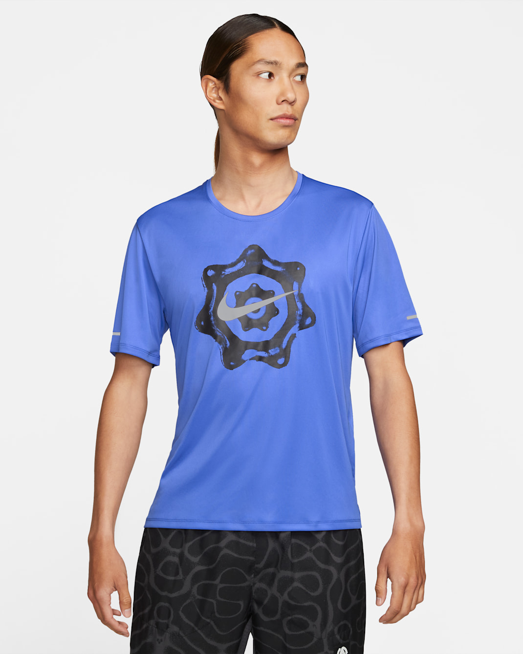 เสื้อวิ่งแขนสั้นผู้ชาย Nike Dri-FIT Wild Run Miler - Medium Blue