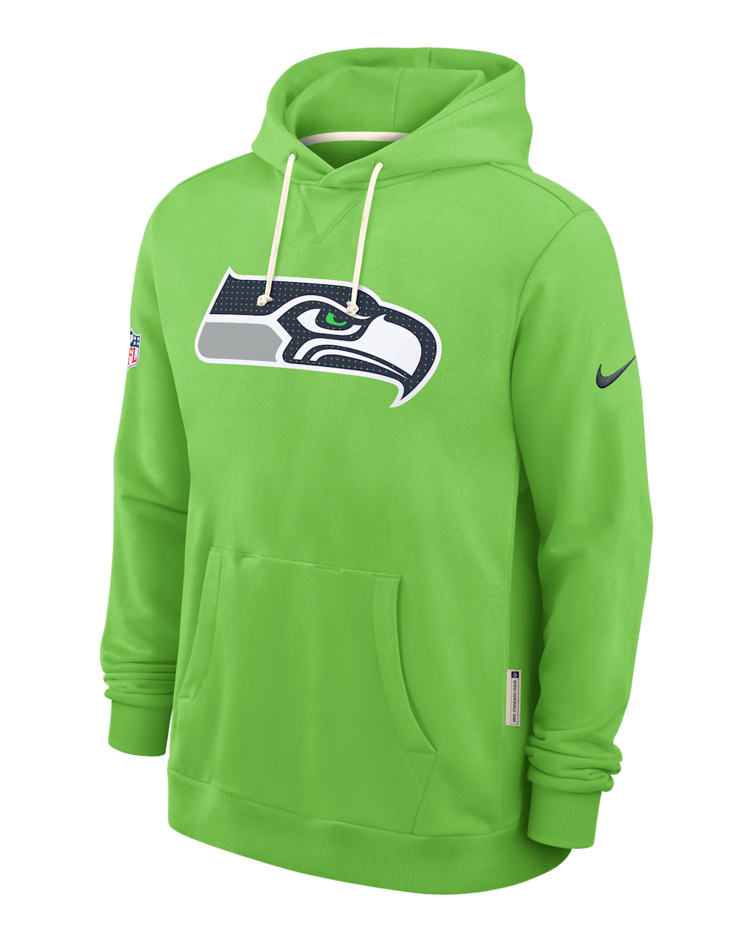 Seattle Seahawks Initial Home Sideline Men's Nike Dri-FIT NFL Pullover Hoodie - Neon Green