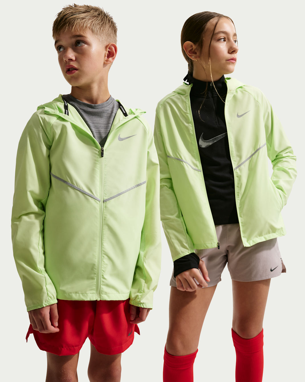 Nike Miler Kids' Repel UV Training Jacket - Light Liquid Lime