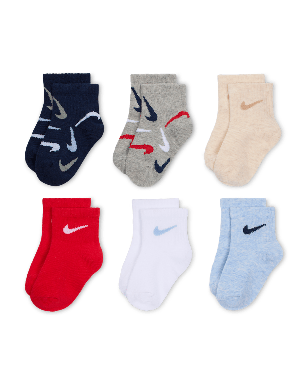 Calcetines al tobillo (6 pares) Baby Swooshfetti Nike - Multicolor