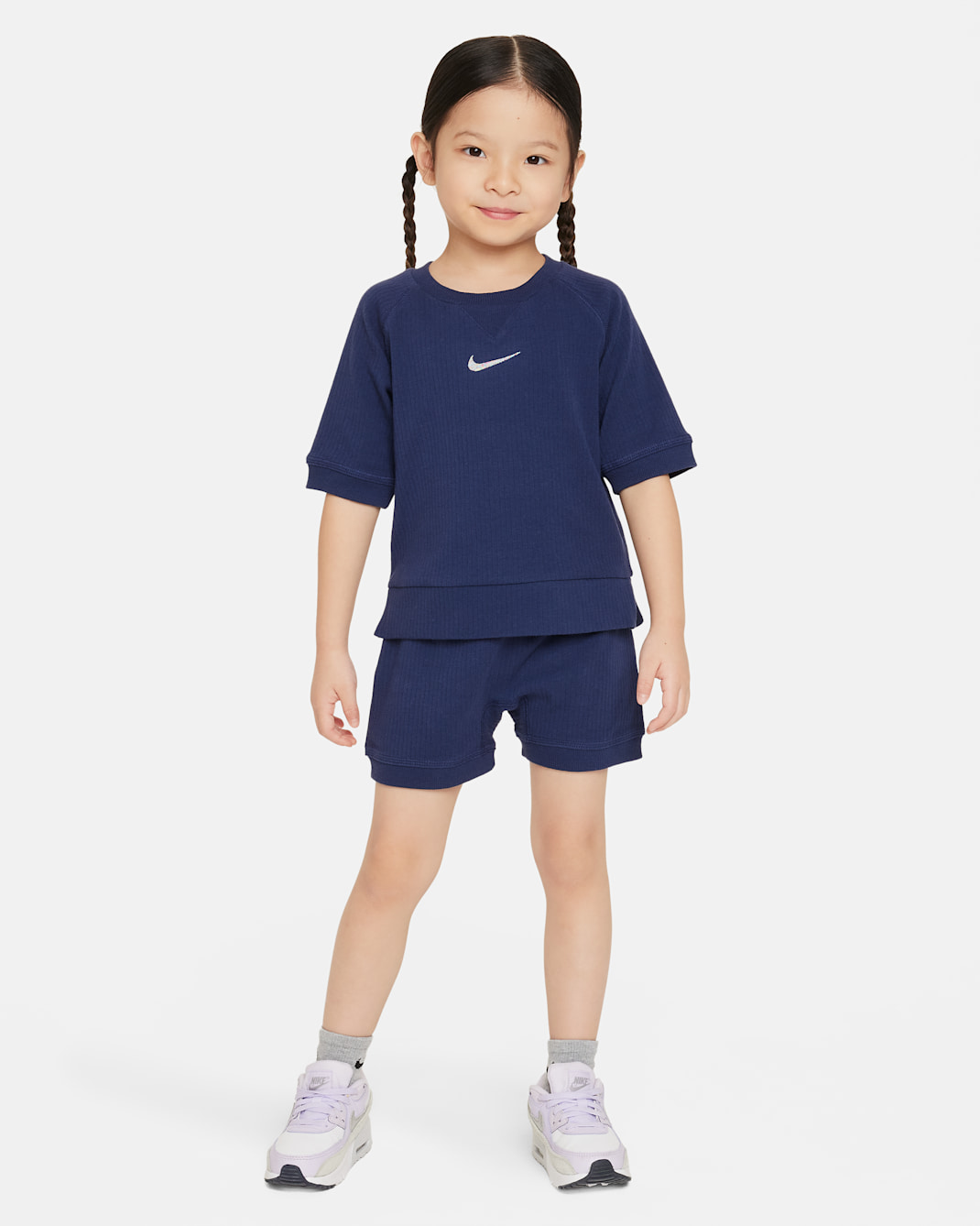 Conjunto de shorts de 2 piezas infantil Nike ReadySet - Azul marino medianoche