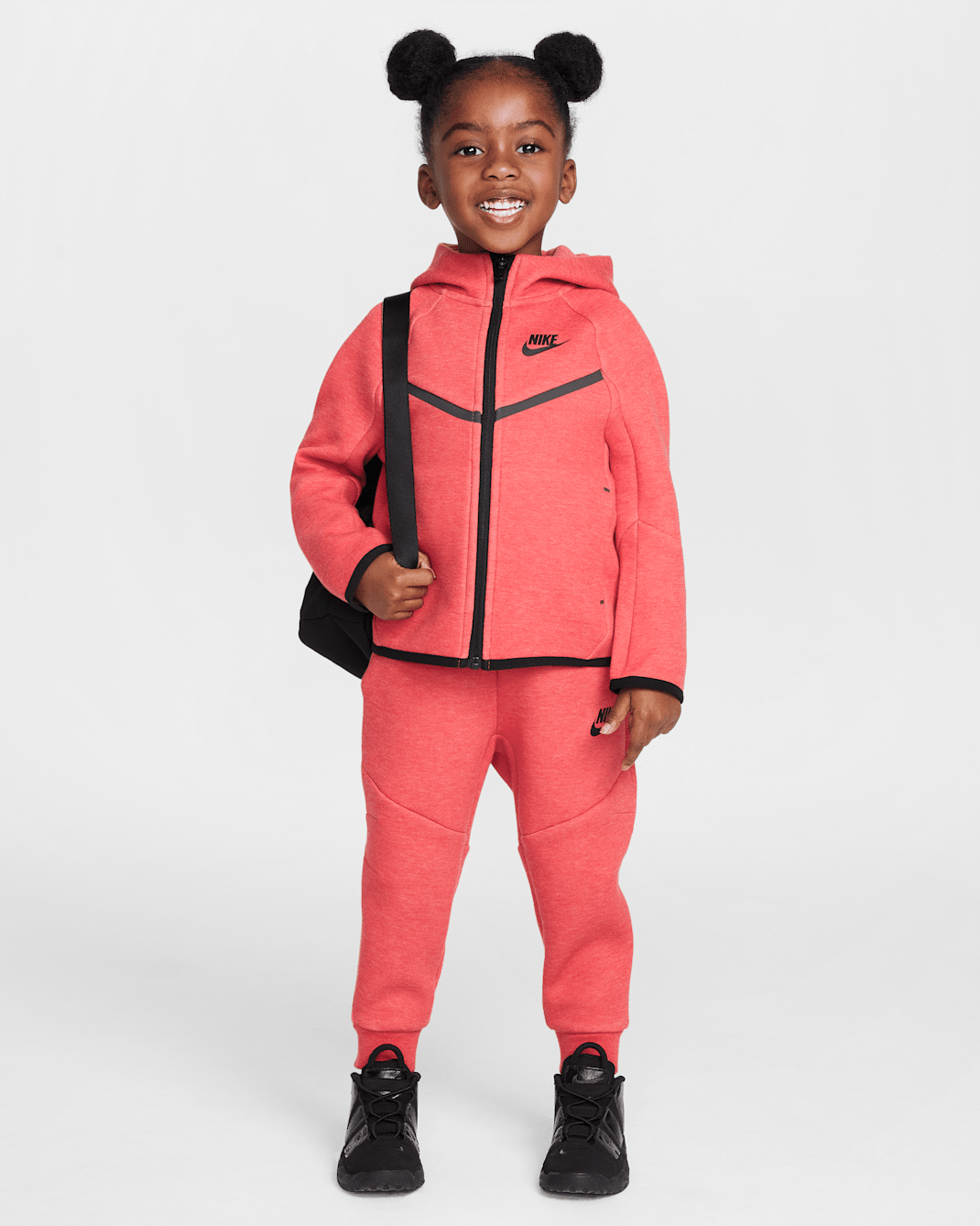 Nike Sportswear Toddler Tech Fleece 2-Piece Full-Zip Set - Light University Red Heather
