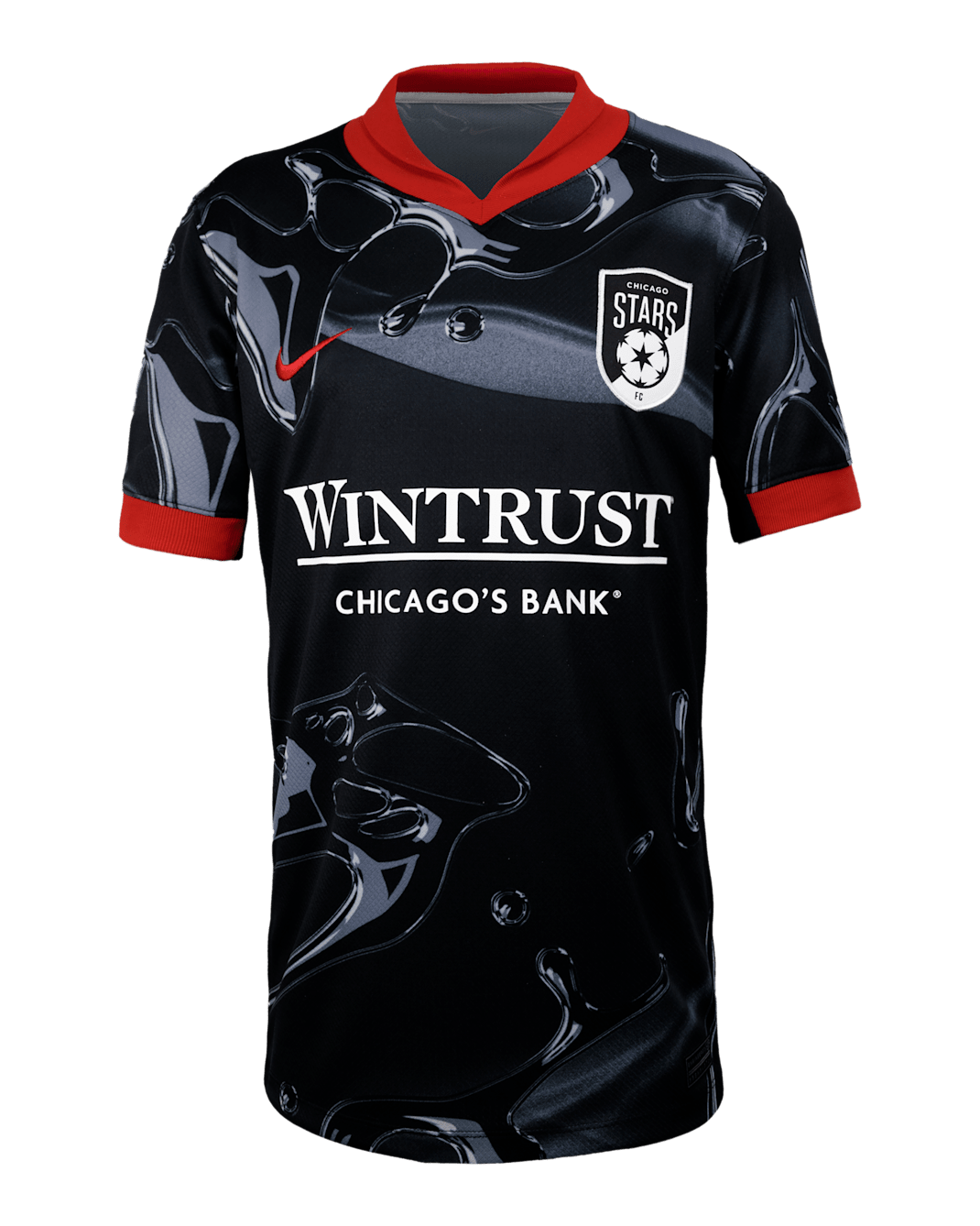 Chicago Stars FC 2025 Stadium Away Big Kids' Nike Dri-FIT NWSL Replica Jersey - Black/Ashen Slate