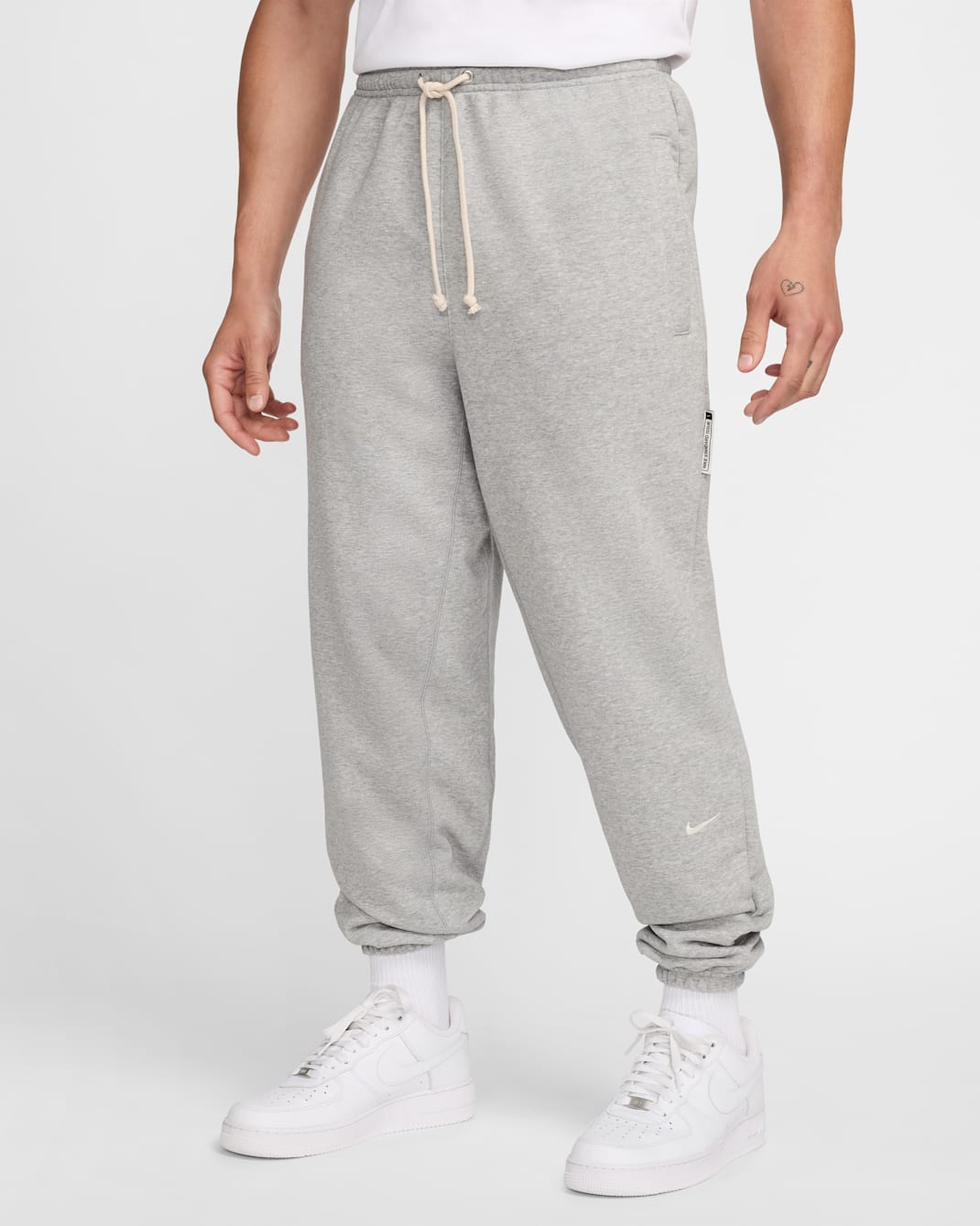 Nike Standard Issue Men's Dri-FIT Basketball Pants - Dark Grey Heather/Pale Ivory