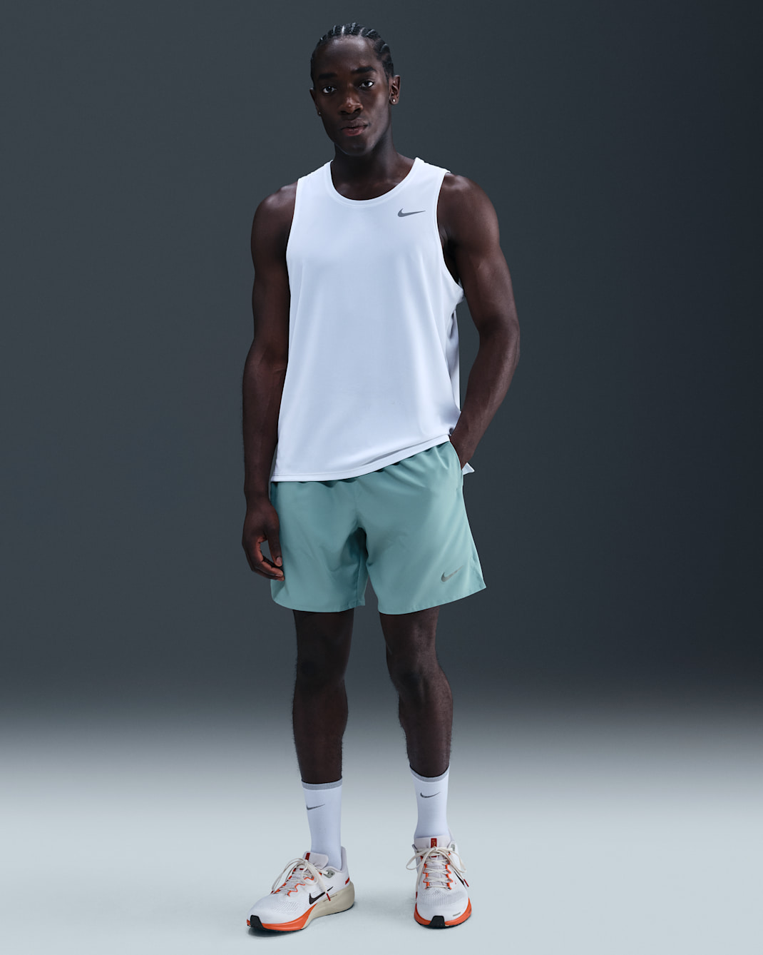 Nike Challenger Men's Dri-FIT 18cm (approx.) Unlined Running Shorts - Cannon/Cannon/Black