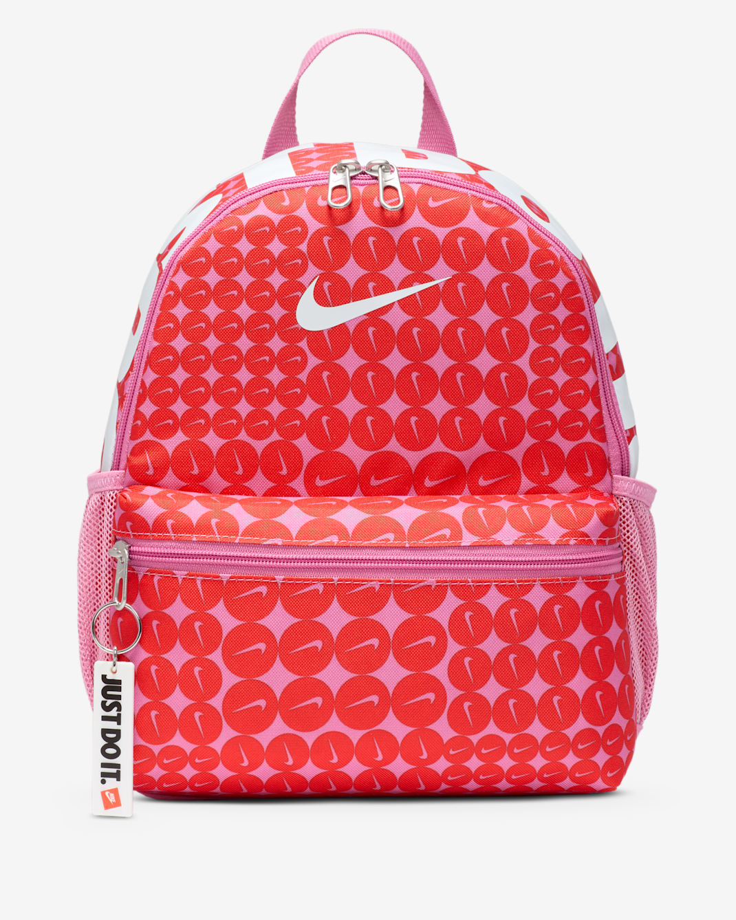Nike Brasilia JDI Older Kids' Mini Backpack (11L) - Magic Flamingo/Picante Red/White