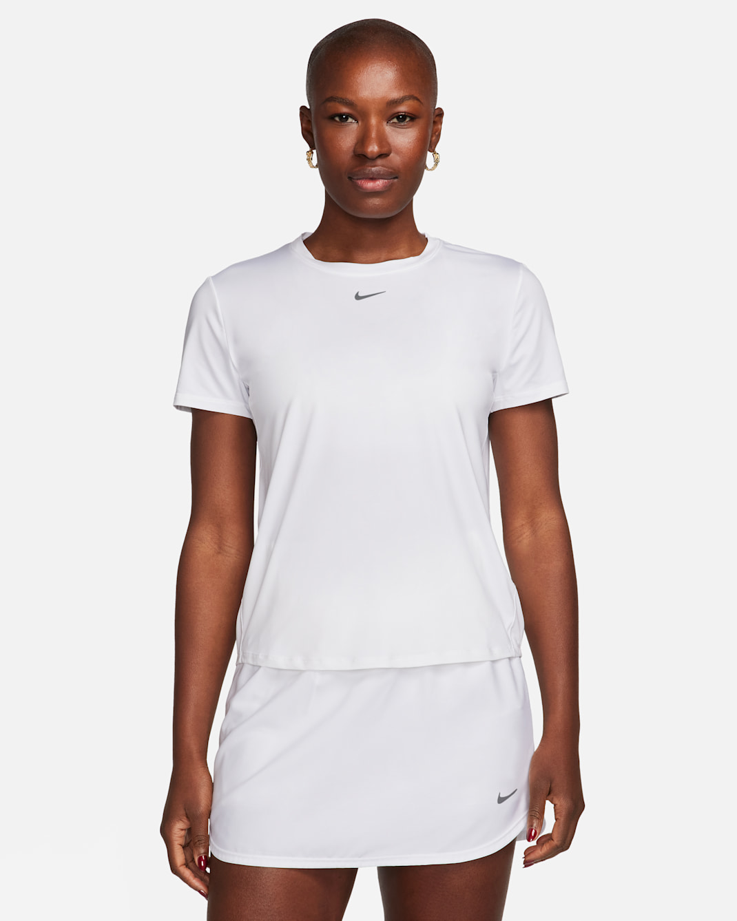 Nike One Classic Women's Dri-FIT Short-Sleeve Top - White/Black