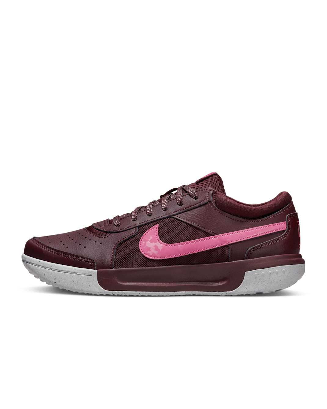 NikeCourt Zoom Lite 3 Premium Women's Hard Court Tennis Shoes - Burgundy Crush/White/Pinksicle