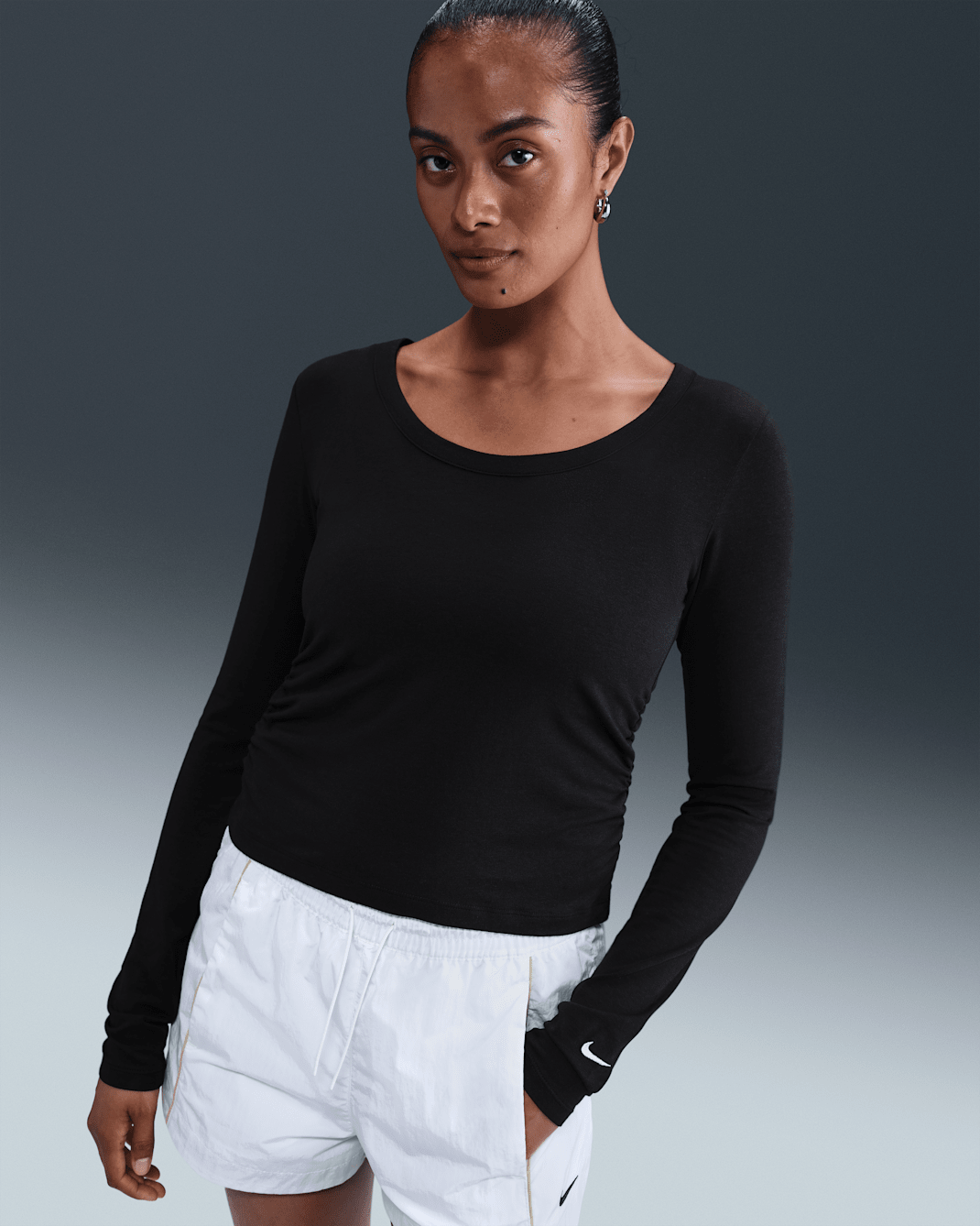Nike Sportswear Chill Knit Women's Long-Sleeve Top - Black/Sail