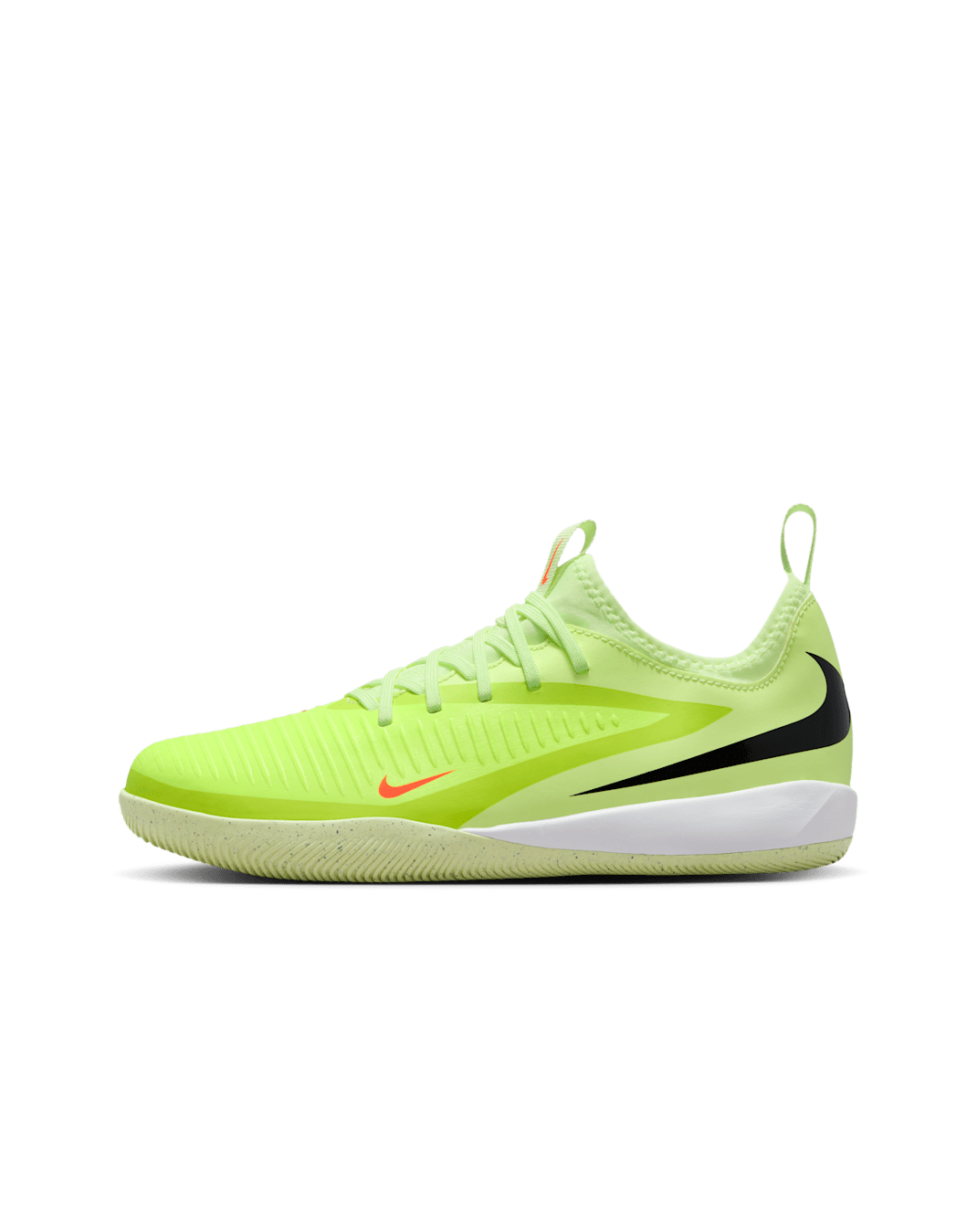 Chaussure de foot en salle Nike Jr. Phantom 6 Low Academy pour ado - Hyper Crimson/Limelight/Noir