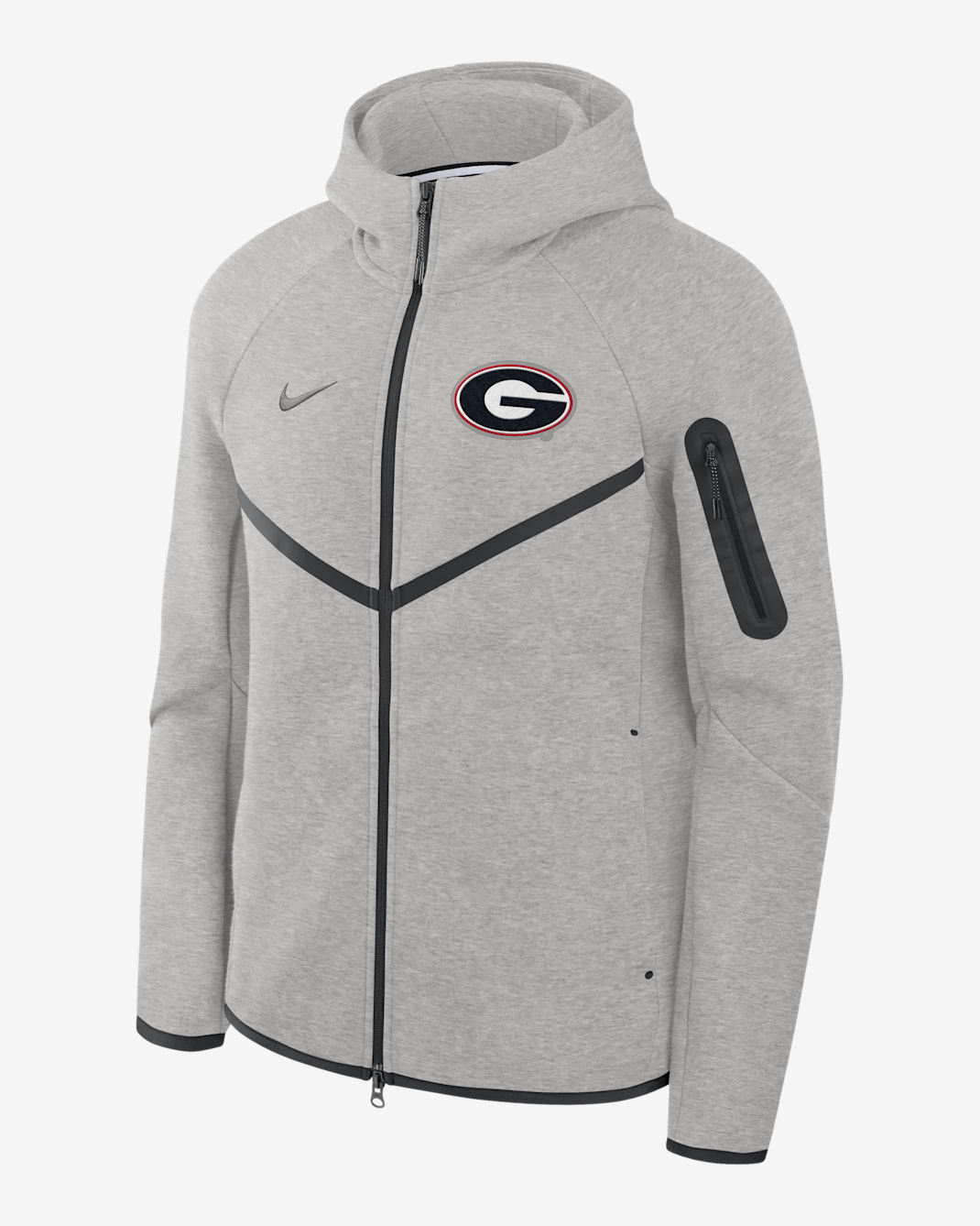 Georgia Tech Fleece Windrunner Men's Nike College Full-Zip Hooded Jacket - Grey