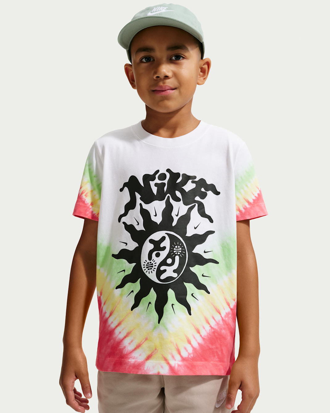 Playera de básquetbol para niños talla grande Nike - Blanco/Verde medio