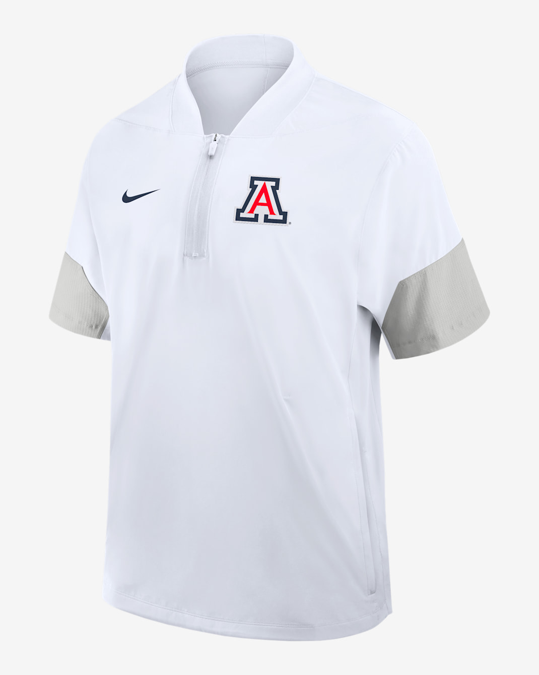 Arizona Sideline Coach Men's Nike College 1/2-Zip Short-Sleeve Jacket - White