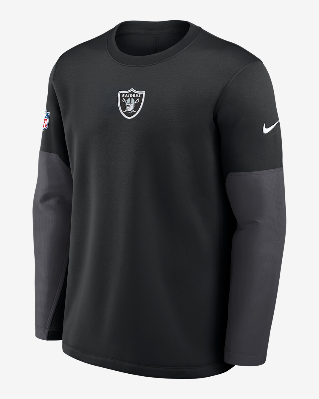 Las Vegas Raiders Scripted To Win Sideline Coach Men's Nike Therma-FIT NFL Long-Sleeve T-Shirt - Black