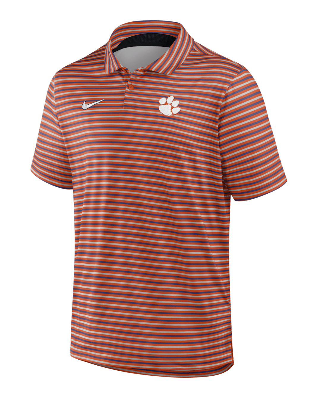 Polo universitario Nike Dri-FIT para hombre Clemson Tour Stripe - Naranja
