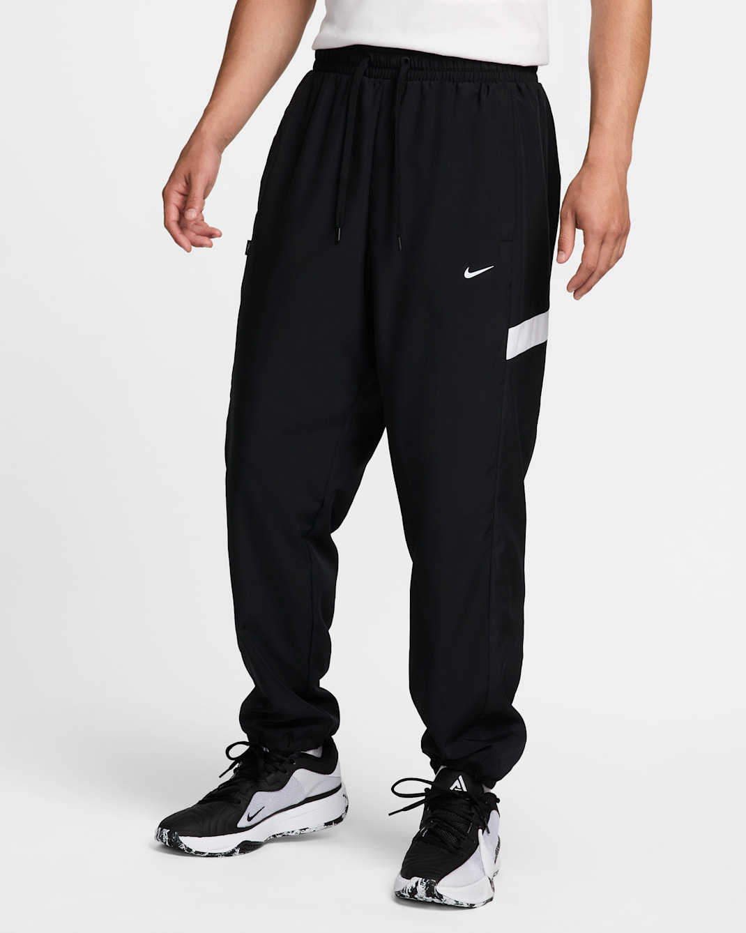 Nike Icon Men's Woven Basketball Trousers - Black/Black/White/White
