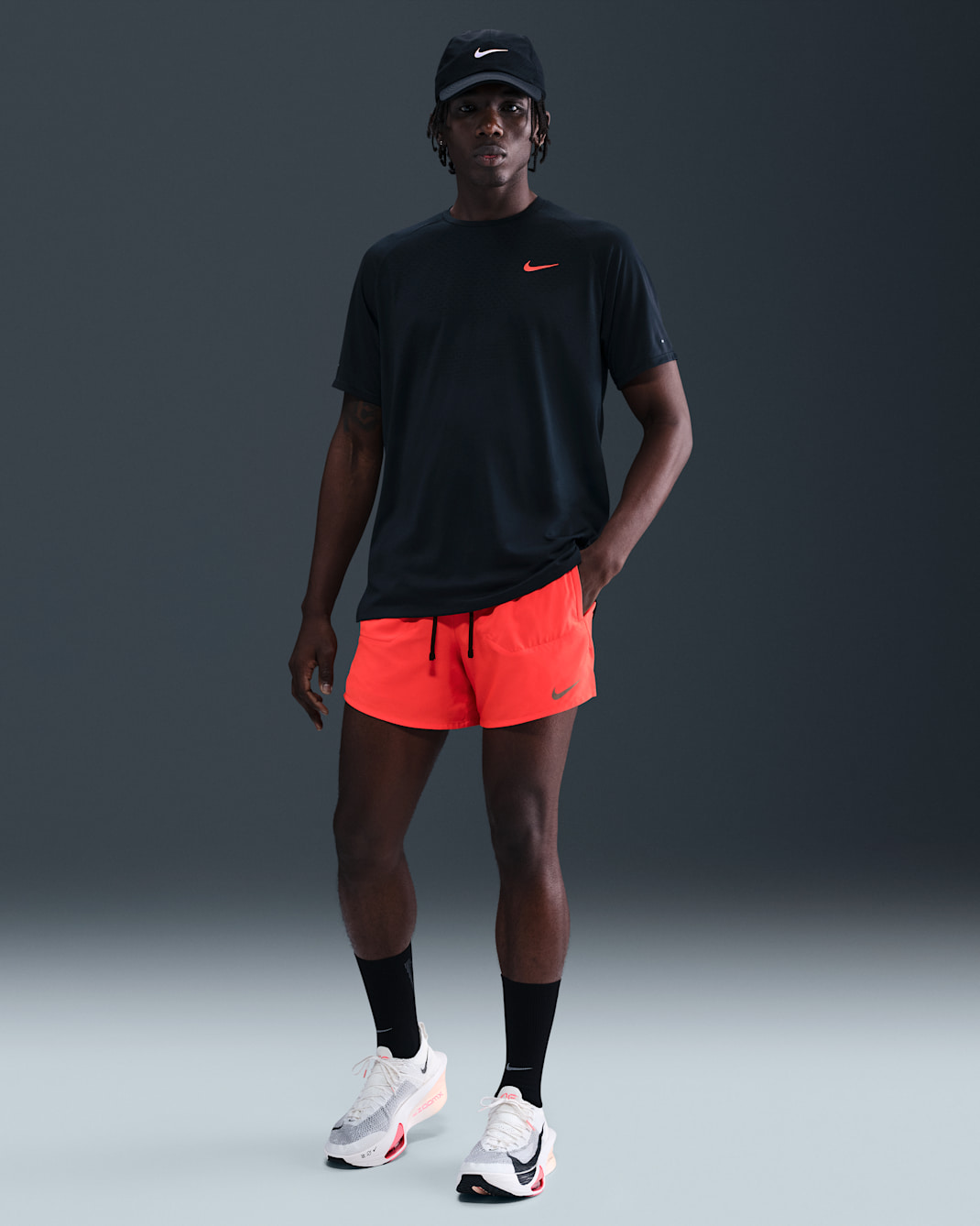 Nike Stride Men's Dri-FIT 5" 2-in-1 Running Shorts - Bright Crimson/Bright Crimson/Black