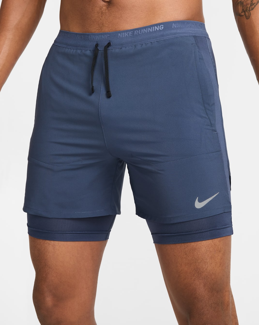Nike Stride Men's Dri-FIT 13cm (approx.)Hybrid Running Shorts - Thunder Blue/Thunder Blue/Black