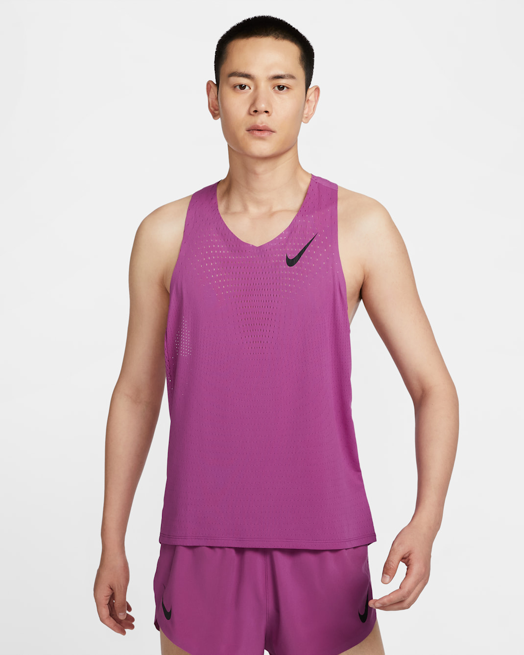 Nike AeroSwift Men's Dri-FIT ADV Running Singlet - Hot Fuchsia/Black