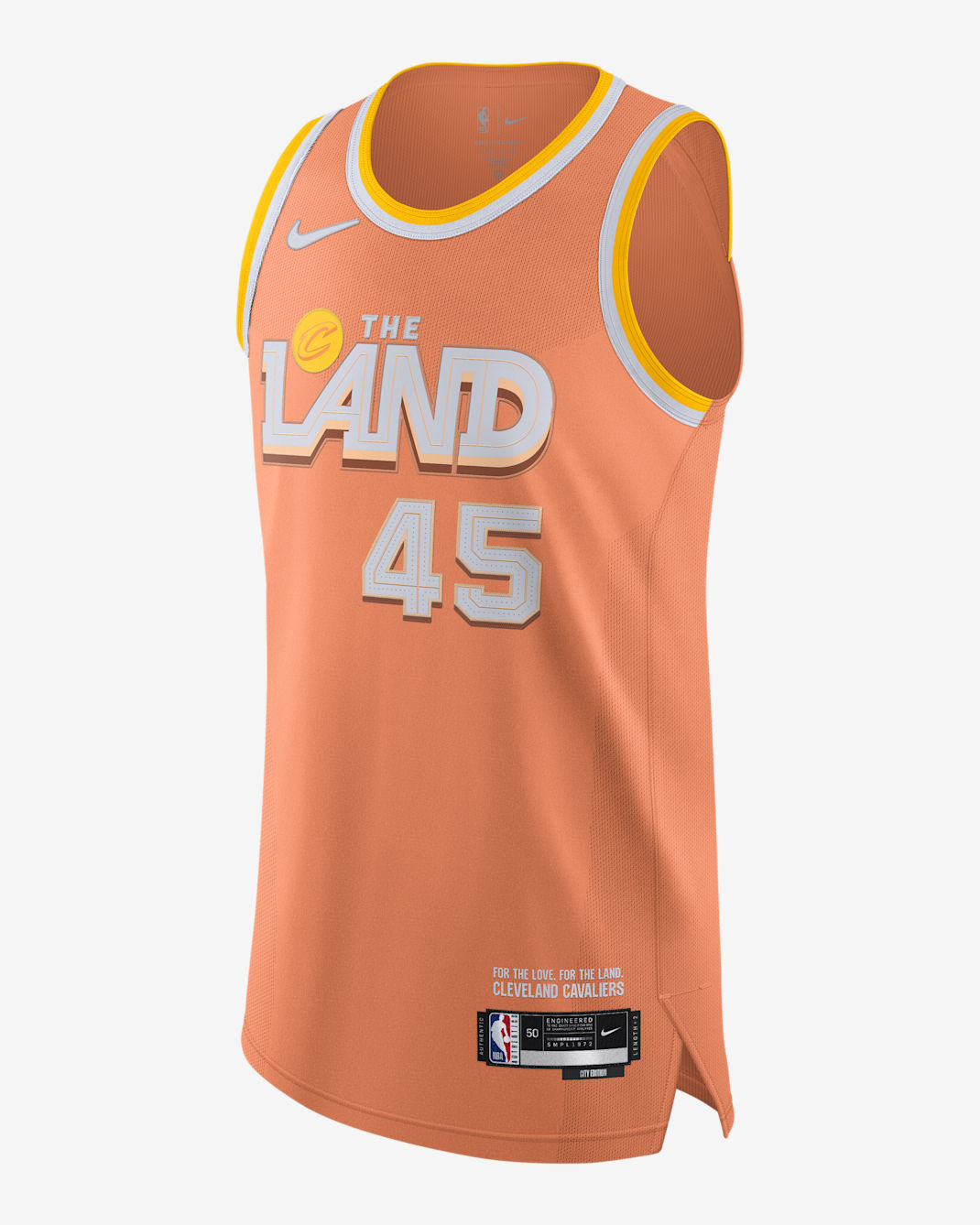 Donovan Mitchell Cleveland Cavaliers City Edition Men's Nike Dri-FIT ADV NBA Authentic Jersey - Orange Frost