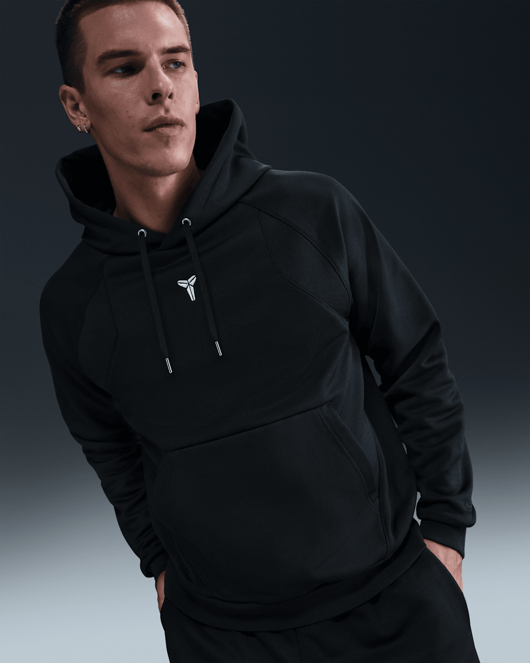 Kobe Therma-FIT Pullover Hoodie - Black/Black/White